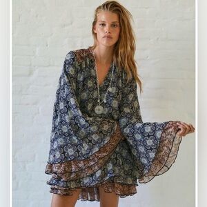 NEW-Free People-NWOT-Gabi Tunic/Dress, Black Combo, Size S